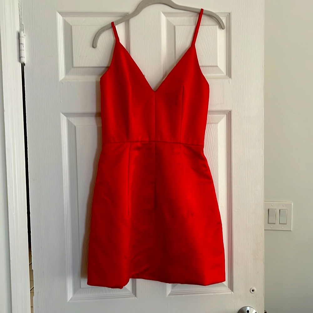 Celeb red mini dress